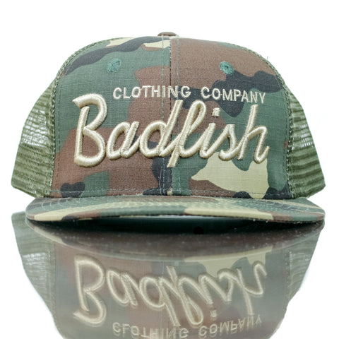 Badfish Script Trucker Hat