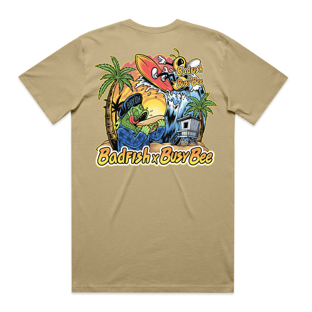 Badfish X Busy Bee Khaki Tee