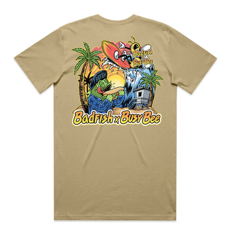Badfish X Busy Bee Khaki Tee
