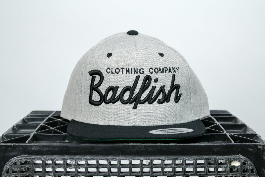 Badfish Script Hat-6 panel snap