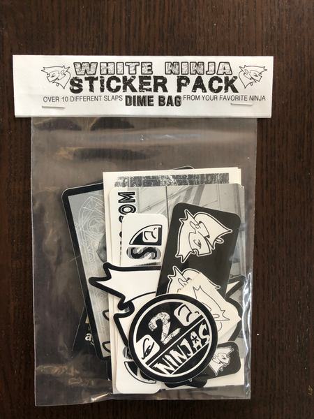 2 Ninjas White Ninja Dime Bag Sticker Pack
